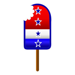 American Flag Popsicle – Editable Vector Icon
