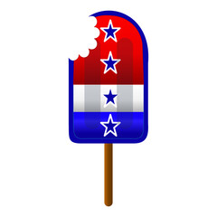 American Flag Popsicle – Editable Vector Icon