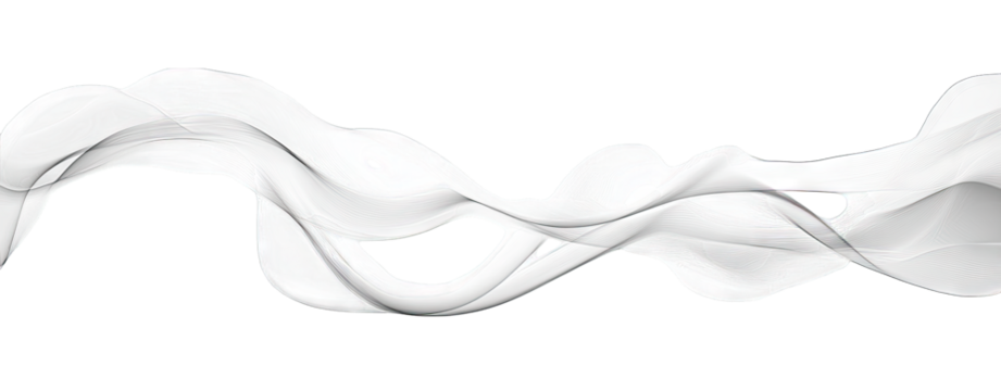 Abstract Grey Wave Flowing Across A Transparent Background - Powered by Adobe