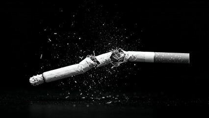 Broken Cigarette in MidAir