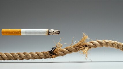 Cigarette Burning Fragile Rope