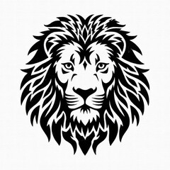Tribal Lion Head Illustration