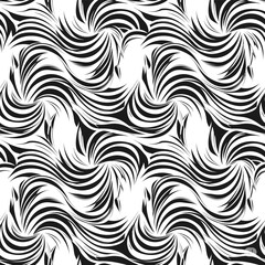 Fototapeta premium Dynamic Flow: Abstract Black and White Swirling Pattern