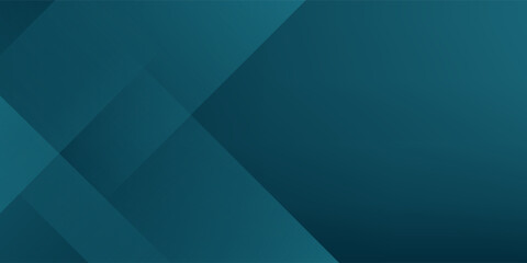 Abstract overlap dark green turquoise geometric gradient square design layers background with shadow and shapes