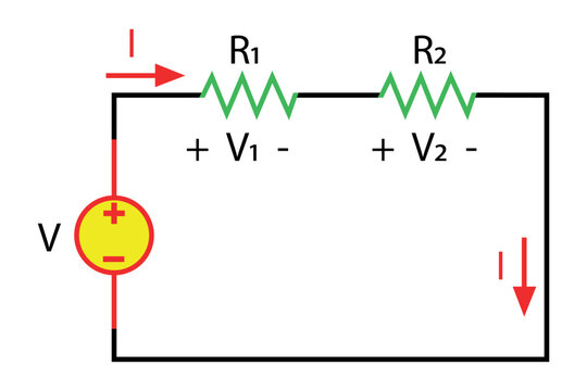Series and parallel electrical circuits. Parallel circuits, series circuits, basic electrical circuit experiment vectors. Kirchhoff's voltage law. Series and parallel circuits with batteries and incan