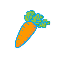 Illustration of fresh carrot, carrots vector icons or carrot illustration 