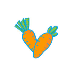 Illustration of fresh carrot, carrots vector icons or carrot illustration 