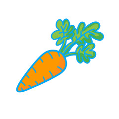 Illustration of fresh carrot, carrots vector icons or carrot illustration 