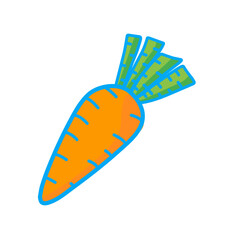 Illustration of fresh carrot, carrots vector icons or carrot illustration 