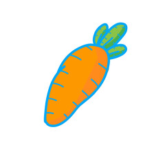 Illustration of fresh carrot, carrots vector icons or carrot illustration 