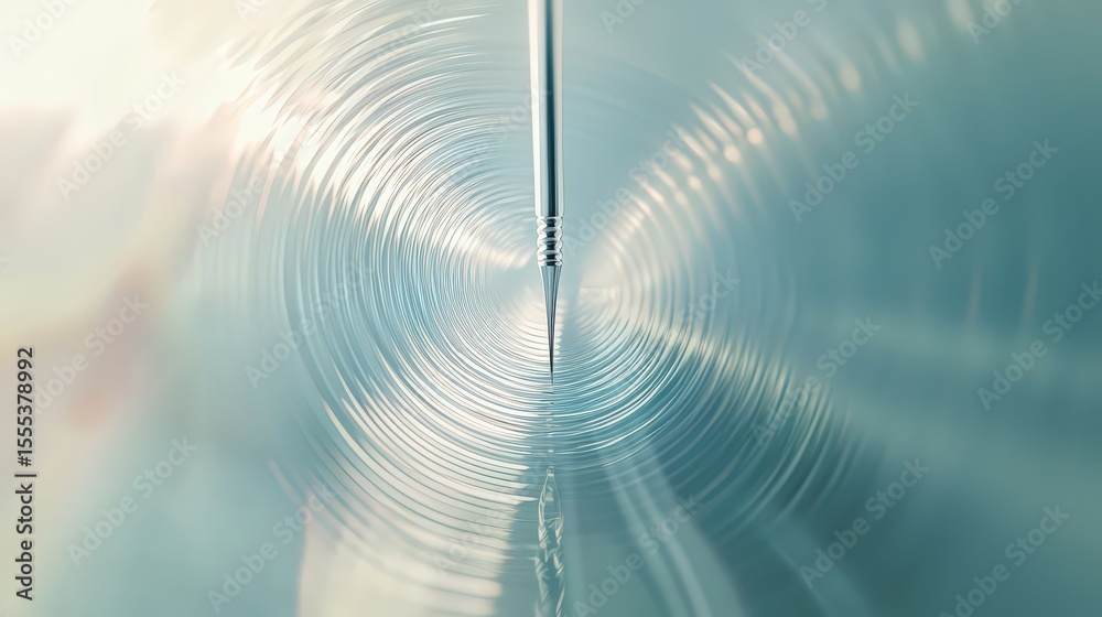 Aufkleber Rippling water patterns create visual harmony aquatic environment abstract photography tranquil perspective nature's motion