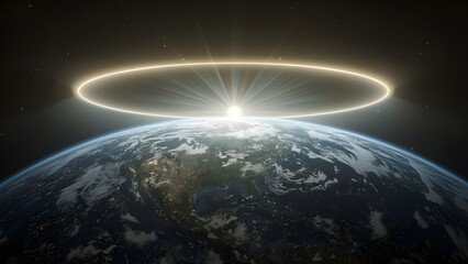 Fototapeta premium Ozone Shield – Atmospheric Protection Around the Earth