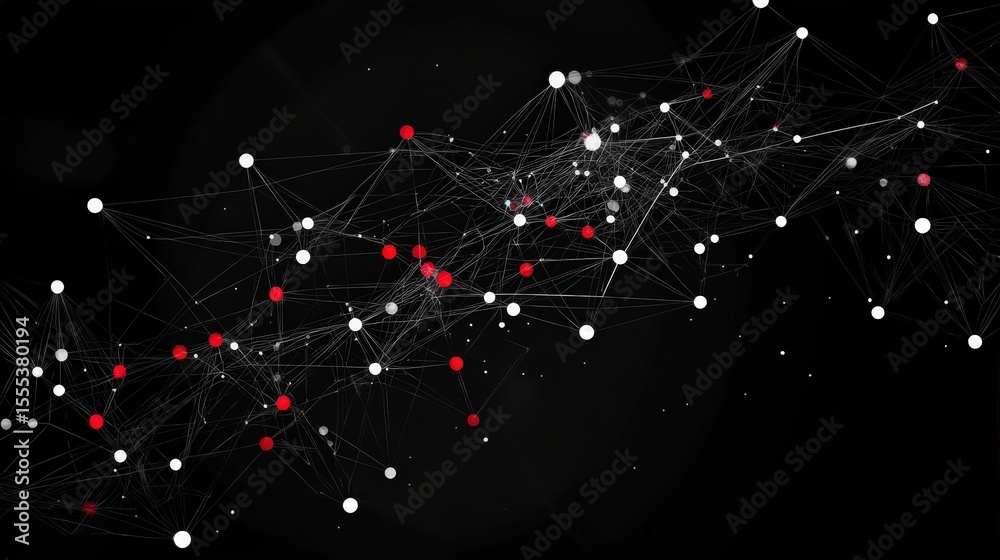 Poster Dynamic data visualization abstract network digital art virtual environment close-up conceptual analysis for data insight