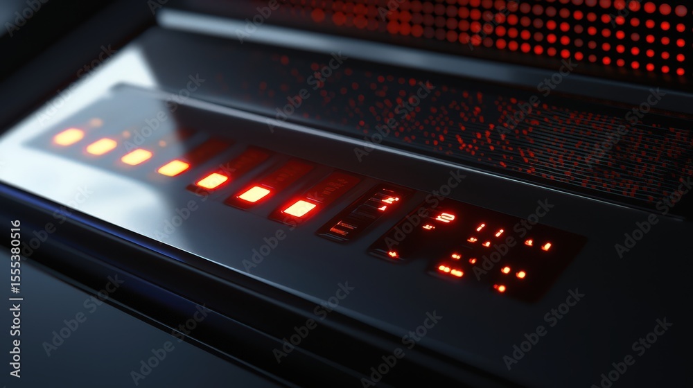 Aufkleber Technological control panel futuristic setting close-up high-tech environment modern concept for enhanced user experience