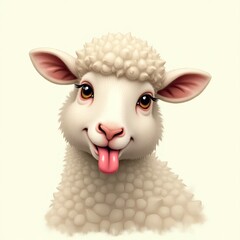 Naklejka premium sheep with horns