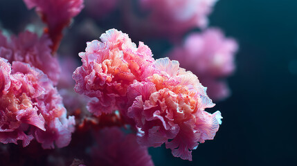 Undersea Lettuce Coral Formation, Closeup Background Texture Wallpaper