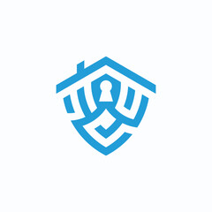 home security concept logo design vector template