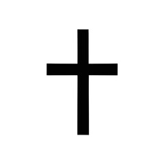 Simple black cross symbol transparent background