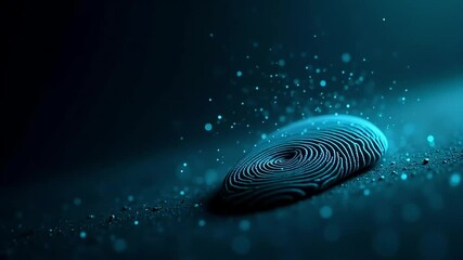 Futuristic fingerprint scan in digital blue technology concept for security
 - Powered by Adobe