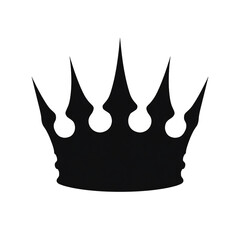 Black crown silhouette royal emblem transparent background