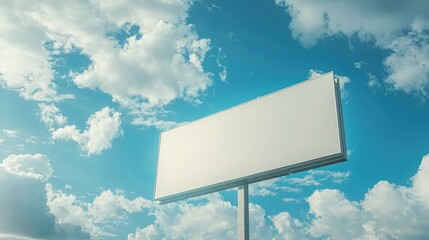 Aerial banner with customizable text in blue sky