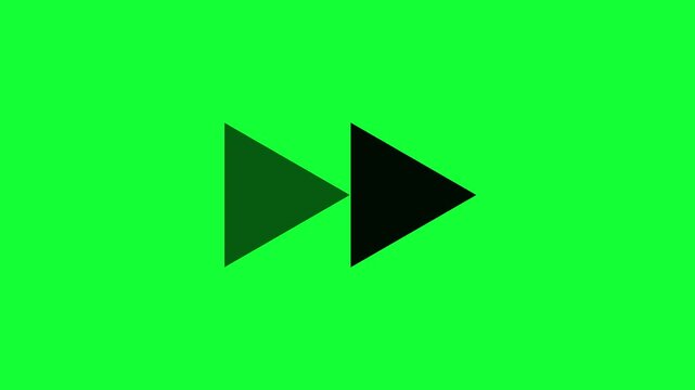 Video player icon triangle shape button icon animation. music play button animation.