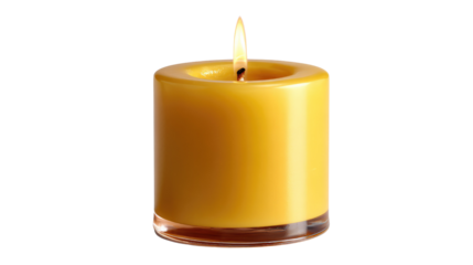 Lit candle: A radiant candle glows warmly, illuminating the scene with its soft light, casting a serene ambiance in the otherwise blank canvas.