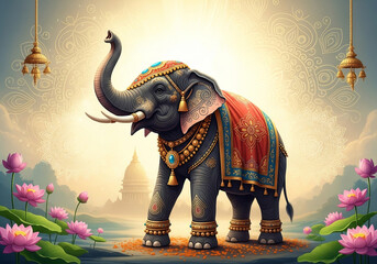 Sacred Elephant Symbol of Wisdom, Fortune and Stability