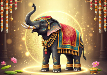 Sacred Elephant Symbol of Wisdom, Fortune and Stability