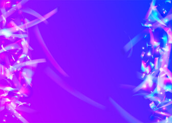 Carnaval Background. Color Glitter. Purple Happy Effect. Isolated Design. Abstract Tinsel. Laser Christmas Explosion. Art Sparkle. Festive Confetti. Blue Carnaval Background