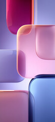 Colorful abstract rounded rectangle shapes overlapping creating modern background