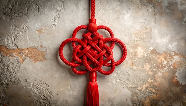 Red knot on textured background