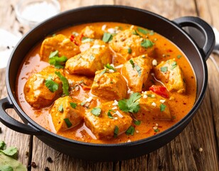 Fototapeta premium indian chicken curry in balti dish
