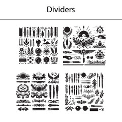 Elegant and Versatile Dividers | Ornamental, Minimalist, Vintage, Floral, and Decorative Line Elements for Graphic Design, Invitations, Web, Branding, and More