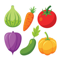 six malanga vegetable separately set  isolated  on white background