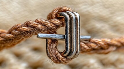 Close-up of Rope and Metal Clasp
