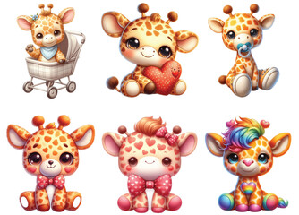 Cute Plush Toy Clipart Baby Giraffe