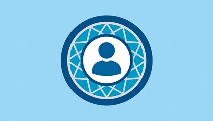 Modern blue circle logo, a symbol of innovation and technology for new project. perfect for branding visual identity.