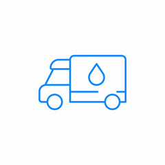 plumber service van icon sign vector
