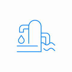 water sewage icon sign vector