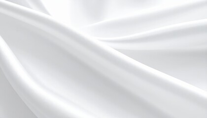Luxurious white silk fabric background, smooth, elegant texture for premium designs
