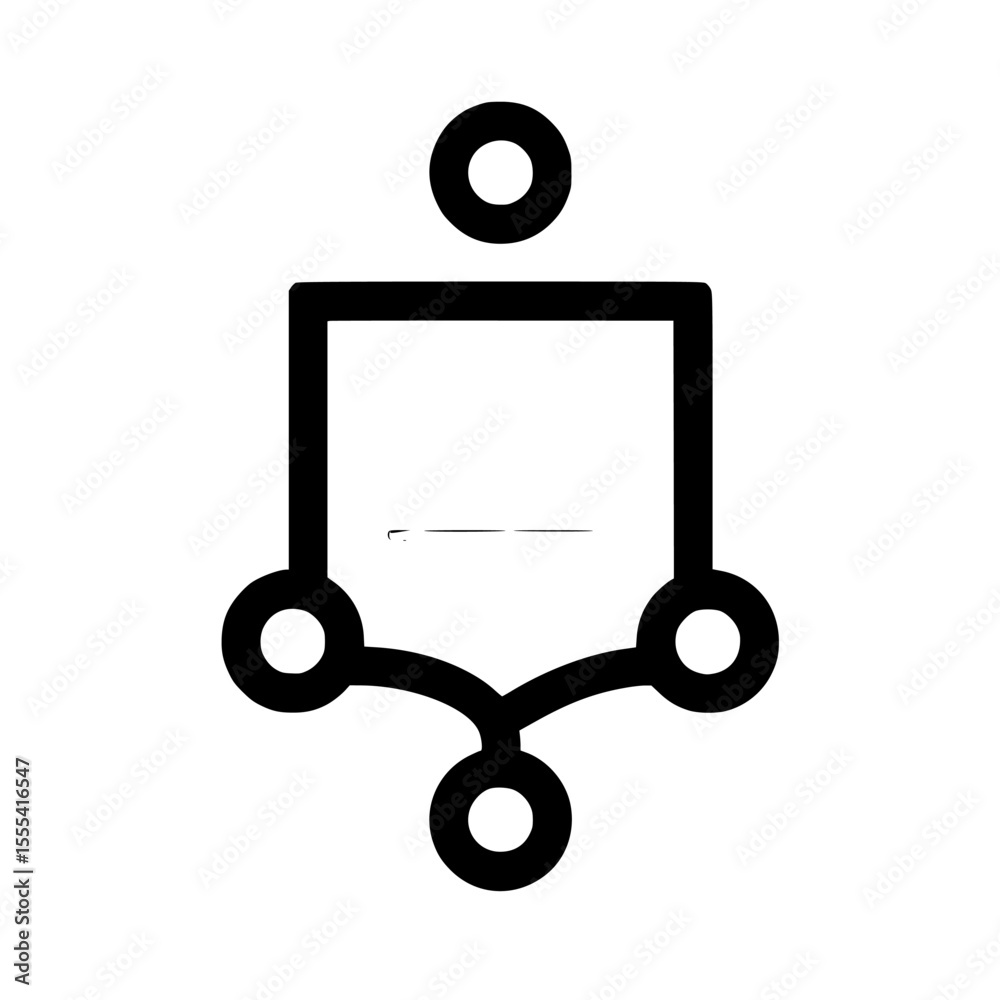 Poster abstract network diagram showing interconnected nodes and central hub.