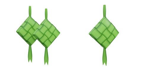 3d ketupat icon for Eid al Fitr celebration