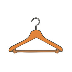 wooden hanger isolated on white