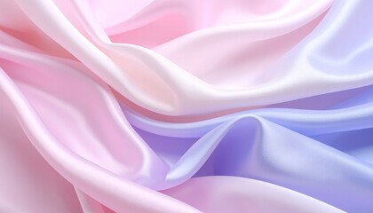 Fototapeta premium Flowing pink and blue silk fabric, luxurious textile for elegant design fashion