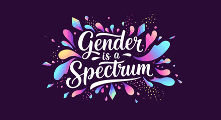 GENDER IS A SPECTRUM: Vibrant Artwork Celebrating Diversity and Inclusion