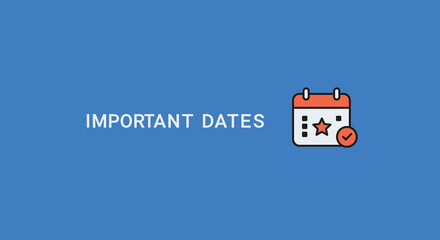 IMPORTANT DATES Calendar Reminders Planning Organization Scheduling Events