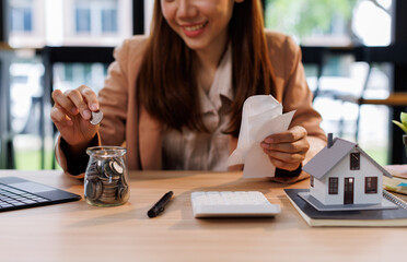 Family financial plan. Finance investment on real estate. Family invest in insurance save plan....