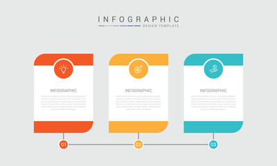 infographic design with 3 options or steps. Infographics for business concept. Can be used for presentations workflow layout, banner, process, diagram, flow chart, info graph, annual report.
