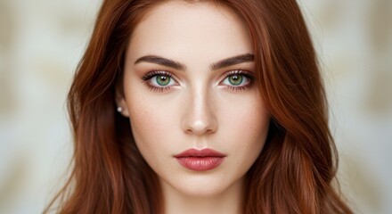 Woman with striking features